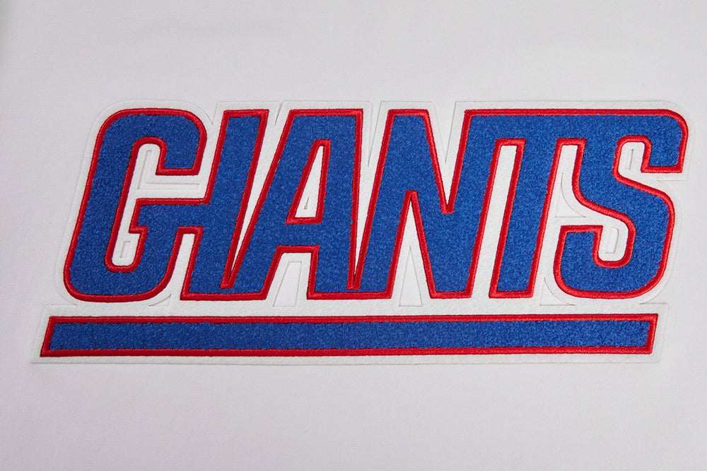 NFL NEW YORK GIANTS CLASSIC CHENILLE T-SHIRT POUR HOMME (BLANC)