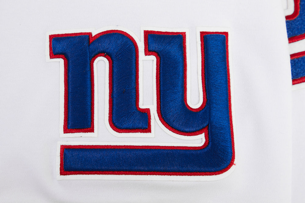 NFL NEW YORK GIANTS CLASSIC CHENILLE T-SHIRT POUR HOMME (BLANC)