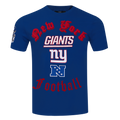 NFL NEW YORK GIANTS OLD ENGLISH T-SHIRT POUR HOMME (BLEU DODGER)