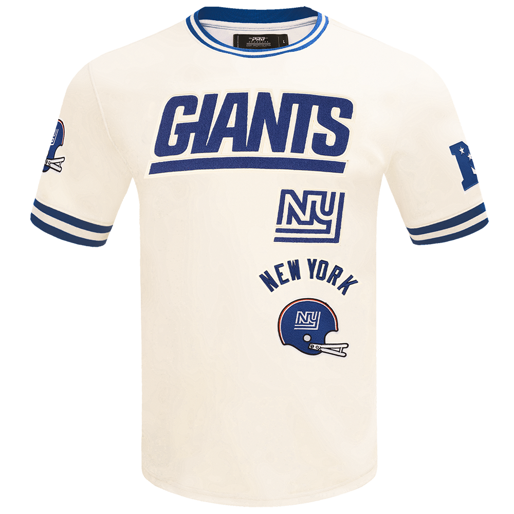 NFL NEW YORK GIANTS RETRO CLASSIC MEN'S TEE (EGGSHELL/DODGER BLUE)