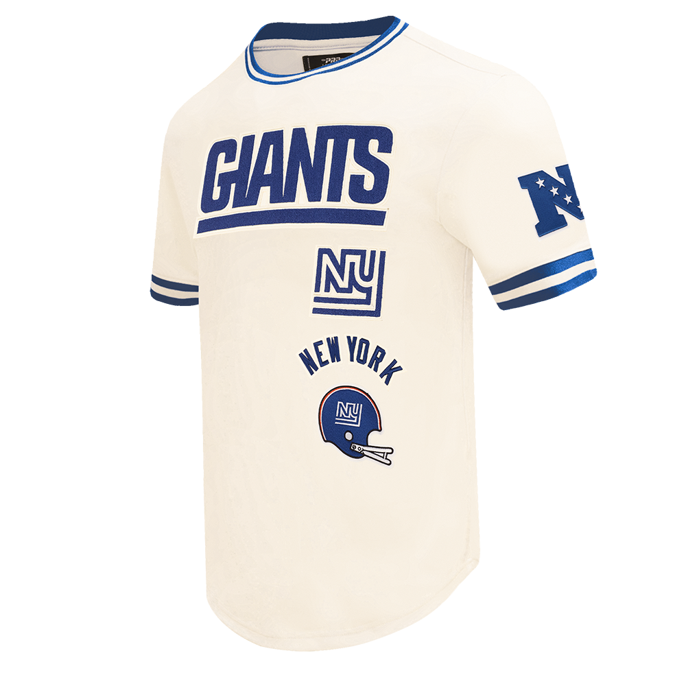 NFL NEW YORK GIANTS RETRO CLASSIC MEN'S TEE (EGGSHELL/DODGER BLUE)