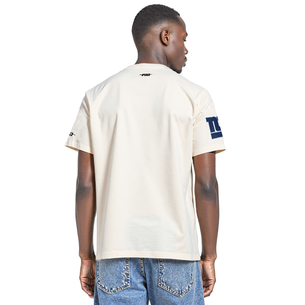 NFL NEW YORK GIANTS VARSITY BLUES T-SHIRT EN JERSEY SIMPLE POUR HOMME (LIN)