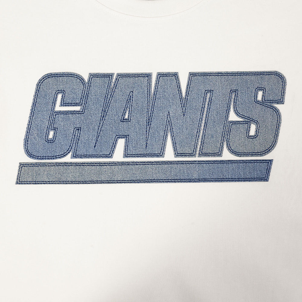 NFL NEW YORK GIANTS VARSITY BLUES T-SHIRT EN JERSEY SIMPLE POUR HOMME (LIN)