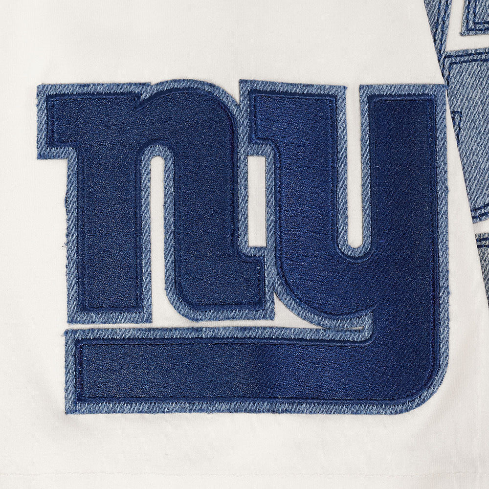NFL NEW YORK GIANTS VARSITY BLUES T-SHIRT EN JERSEY SIMPLE POUR HOMME (LIN)
