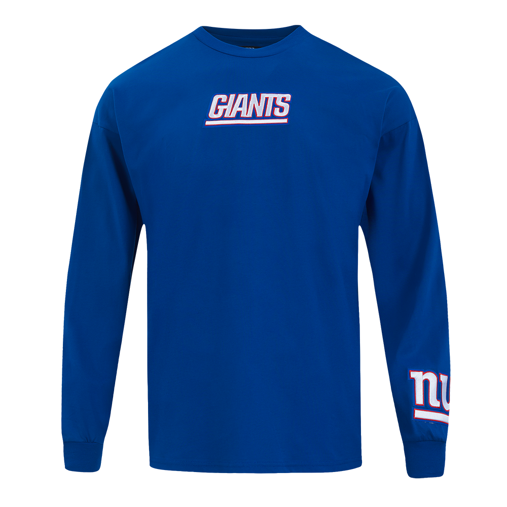 NFL NEW YORK GIANTS WINGSPAN MEN'S DROP SHOULDER LONG SLEEVE TEE (DODGER BLUE)