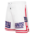 NFL NEW YORK GIANTS CLASSIC CHENILLE SHORT EN MAILLE DOUBLE POUR HOMME (BLANC)