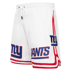 NFL NEW YORK GIANTS CLASSIC CHENILLE SHORT EN MAILLE DOUBLE POUR HOMME (BLANC)