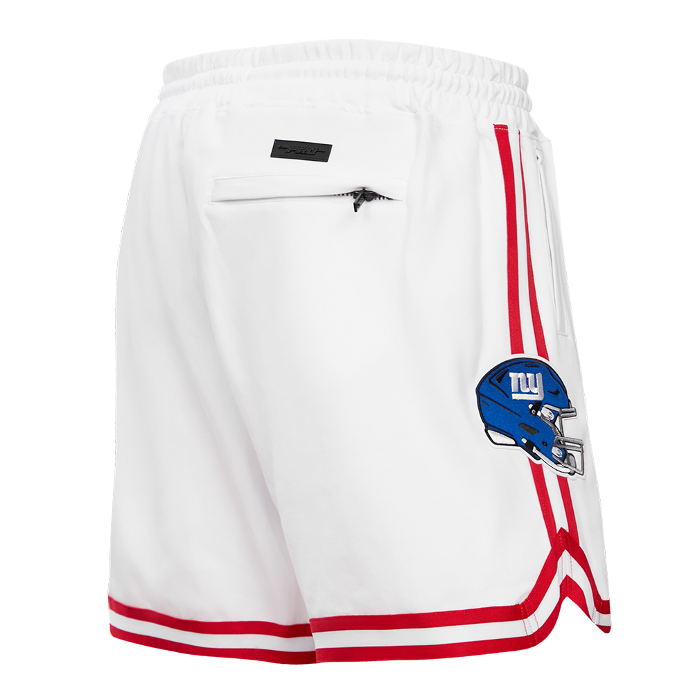 NFL NEW YORK GIANTS CLASSIC CHENILLE SHORT EN MAILLE DOUBLE POUR HOMME (BLANC)