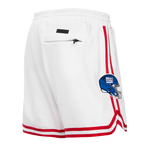 NFL NEW YORK GIANTS CLASSIC CHENILLE SHORT EN MAILLE DOUBLE POUR HOMME (BLANC)