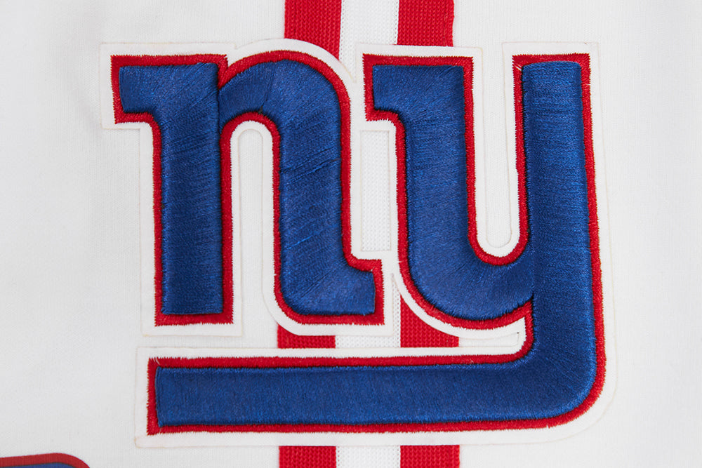 NFL NEW YORK GIANTS CLASSIC CHENILLE SHORT EN MAILLE DOUBLE POUR HOMME (BLANC)