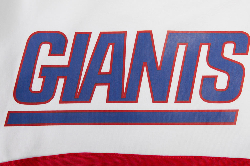 NFL NEW YORK GIANTS CLASSIC CHENILLE SHORT EN MAILLE DOUBLE POUR HOMME (BLANC)