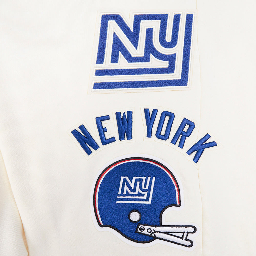 NFL NEW YORK GIANTS RETRO CLASSIC MEN'S FLC SWEATPANT (EGGSHELL/DODGER BLUE)