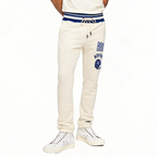 NFL NEW YORK GIANTS RETRO CLASSIC MEN'S FLC SWEATPANT (EGGSHELL/DODGER BLUE)