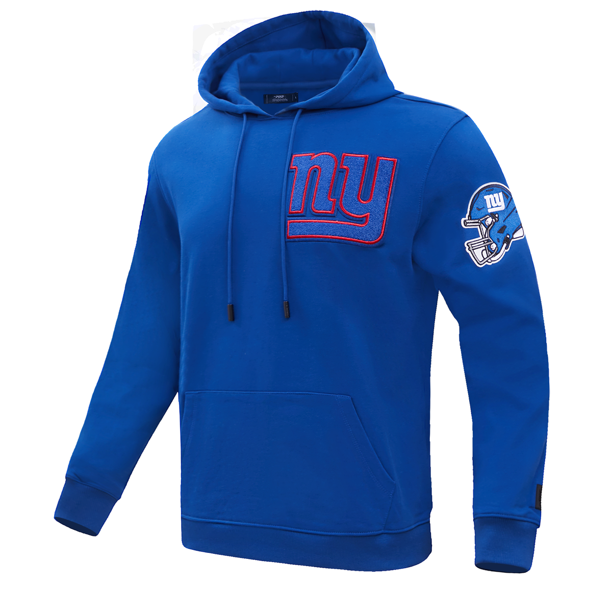 NFL NEW YORK GIANTS CLASSIC CHENILLE MEN'S DOUBLE KNIT PULLOVER HOODIE (DODGER BLUE)