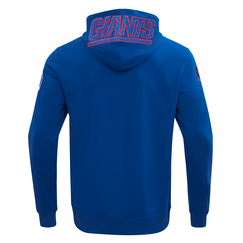 NFL NEW YORK GIANTS CLASSIC CHENILLE MEN'S FULL ZIP HOODIE  (DODGER BLUE)