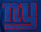NFL NEW YORK GIANTS CLASSIC CHENILLE MEN'S FULL ZIP HOODIE  (DODGER BLUE)