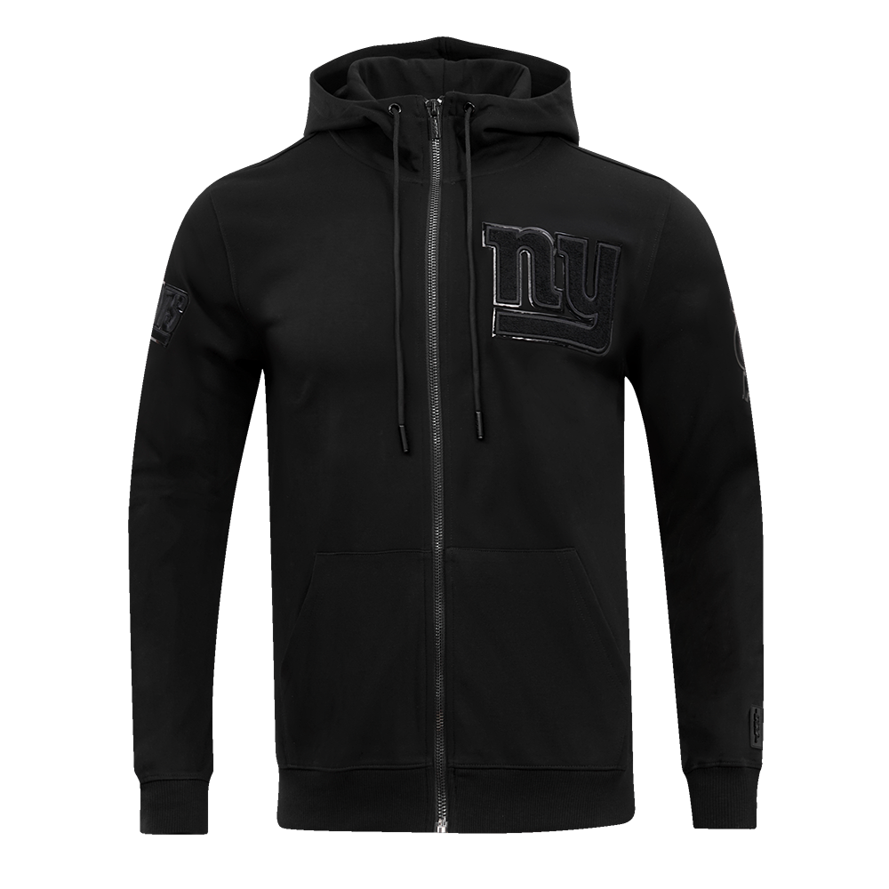 NFL NEW YORK GIANTS TRIPLE BLACK MEN'S DK FZ HOODIE (TRIPLE BLACK)