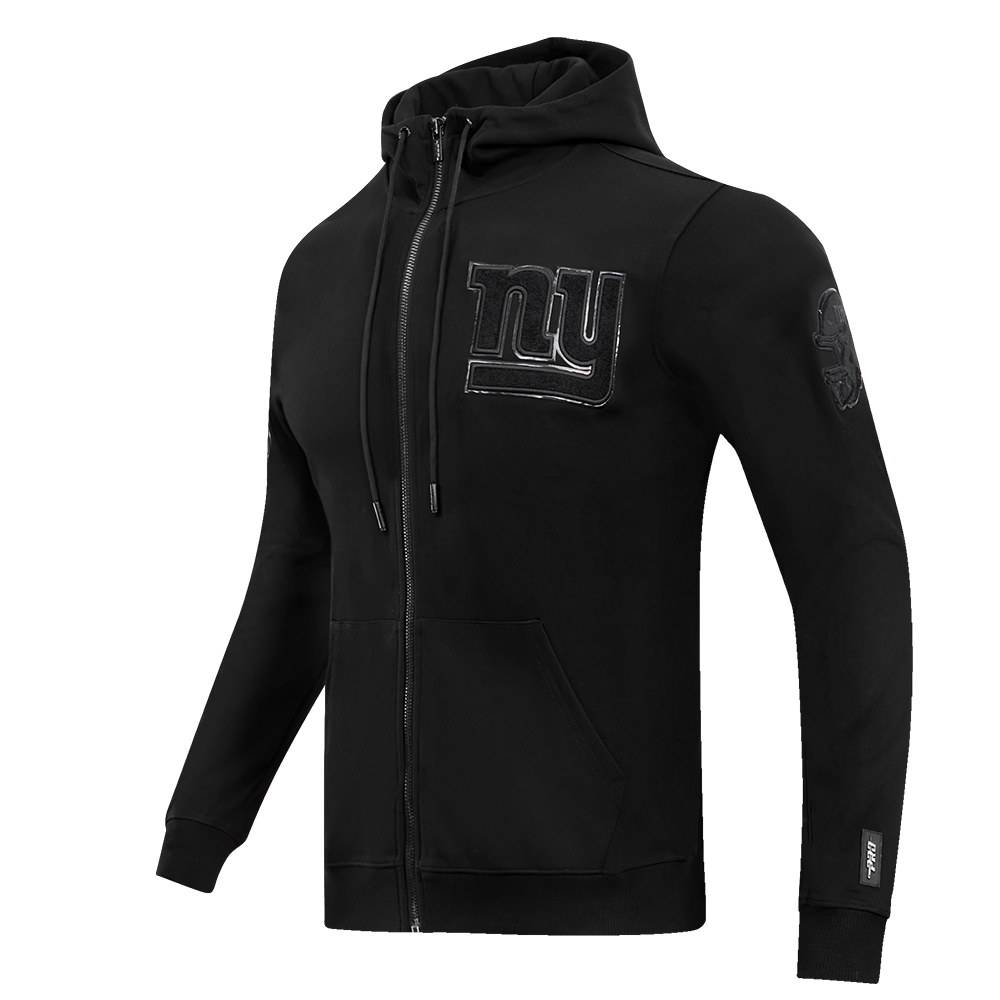 NFL NEW YORK GIANTS TRIPLE BLACK MEN'S DK FZ HOODIE (TRIPLE BLACK)