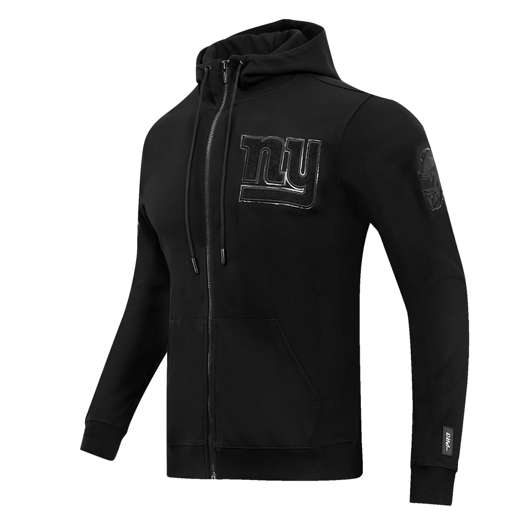 NFL NEW YORK GIANTS TRIPLE BLACK MEN'S DK FZ HOODIE (TRIPLE BLACK)