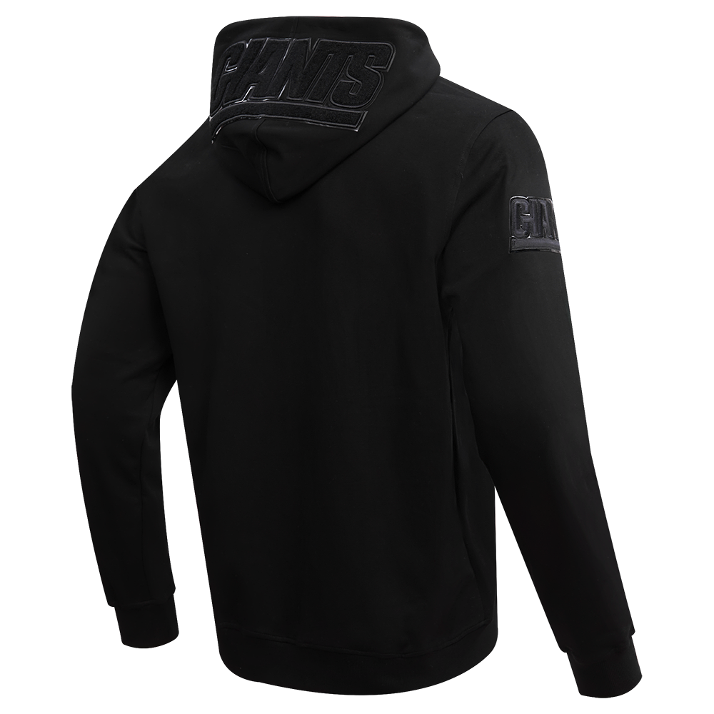 NFL NEW YORK GIANTS TRIPLE BLACK MEN'S DK FZ HOODIE (TRIPLE BLACK)