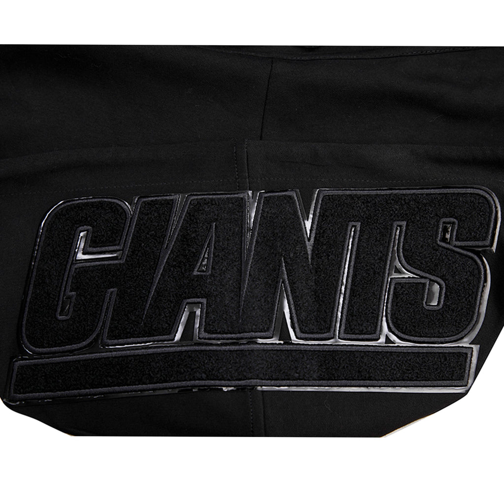 NFL NEW YORK GIANTS TRIPLE BLACK MEN'S DK FZ HOODIE (TRIPLE BLACK)