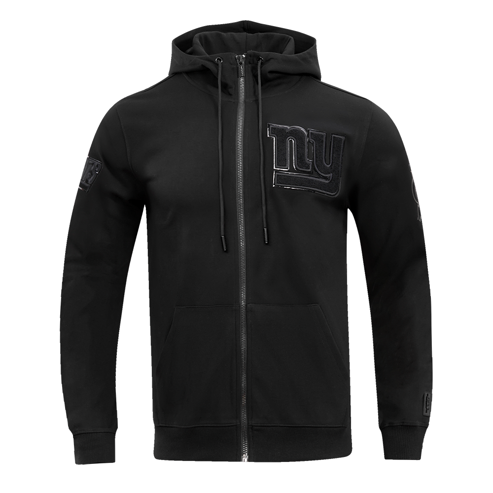 NFL NEW YORK GIANTS TRIPLE BLACK MEN'S PULLOVER HOODIE (TRIPLE BLACK)
