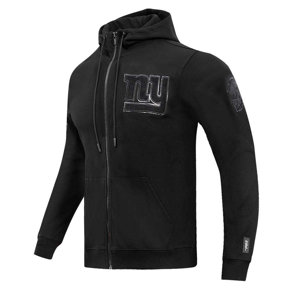 NFL NEW YORK GIANTS TRIPLE BLACK MEN'S PULLOVER HOODIE (TRIPLE BLACK)