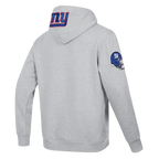 NFL NEW YORK GIANTS OLD ENGLISH CHANDAIL À CAPUCHON EN MOLLETON POUR HOMME (GRIS CHINÉ)