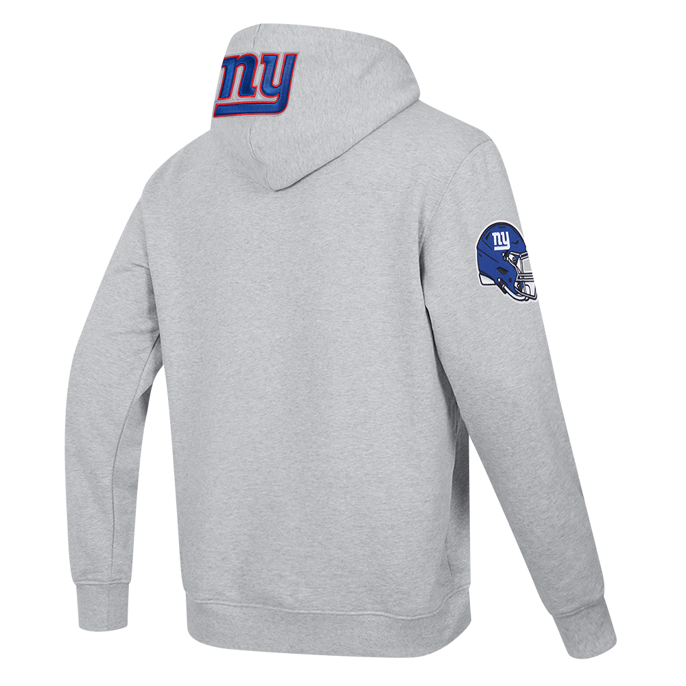NFL NEW YORK GIANTS OLD ENGLISH CHANDAIL À CAPUCHON EN MOLLETON POUR HOMME (GRIS CHINÉ)
