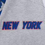 NFL NEW YORK GIANTS OLD ENGLISH CHANDAIL À CAPUCHON EN MOLLETON POUR HOMME (GRIS CHINÉ)