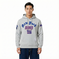 NFL NEW YORK GIANTS OLD ENGLISH CHANDAIL À CAPUCHON EN MOLLETON POUR HOMME (GRIS CHINÉ)