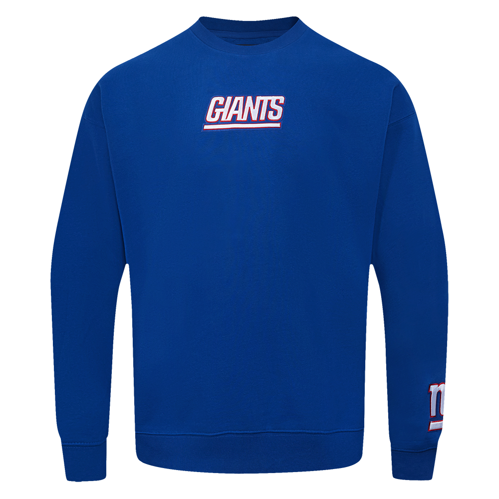 NFL NEW YORK GIANTS WINGSPAN MEN'S DROP SHOULDER FLC CREWNECK (DODGER BLUE)