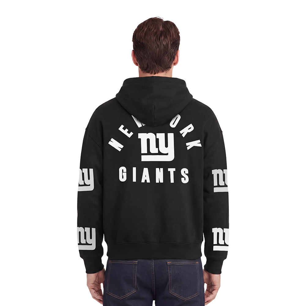 NFL NEW YORK GIANTS MEN'S FULL ZIP HOODIE (BLACK)