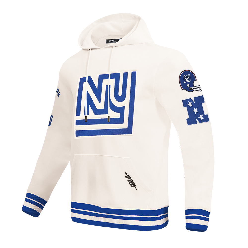 NFL NEW YORK GIANTS RETRO CLASSICS MEN'S SWEATSHIRT (EGGSHELL/DODGER BLUE)