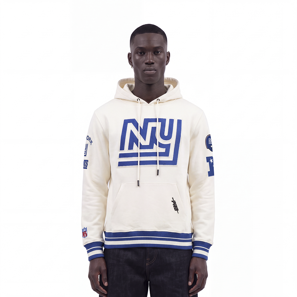 NFL NEW YORK GIANTS RETRO CLASSICS MEN'S SWEATSHIRT (EGGSHELL/DODGER BLUE)