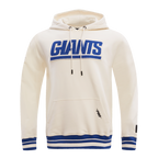 NFL NEW YORK GIANTS RETRO CLASSIC MEN'S PULLOVER HOODIE (EGGSHELL/DODGER BLUE)