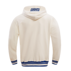 NFL NEW YORK GIANTS RETRO CLASSIC MEN'S PULLOVER HOODIE (EGGSHELL/DODGER BLUE)