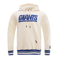 NFL NEW YORK GIANTS RETRO CLASSIC MEN'S PULLOVER HOODIE (EGGSHELL/DODGER BLUE)