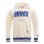 NFL NEW YORK GIANTS RETRO CLASSIC MEN'S PULLOVER HOODIE (EGGSHELL/DODGER BLUE)