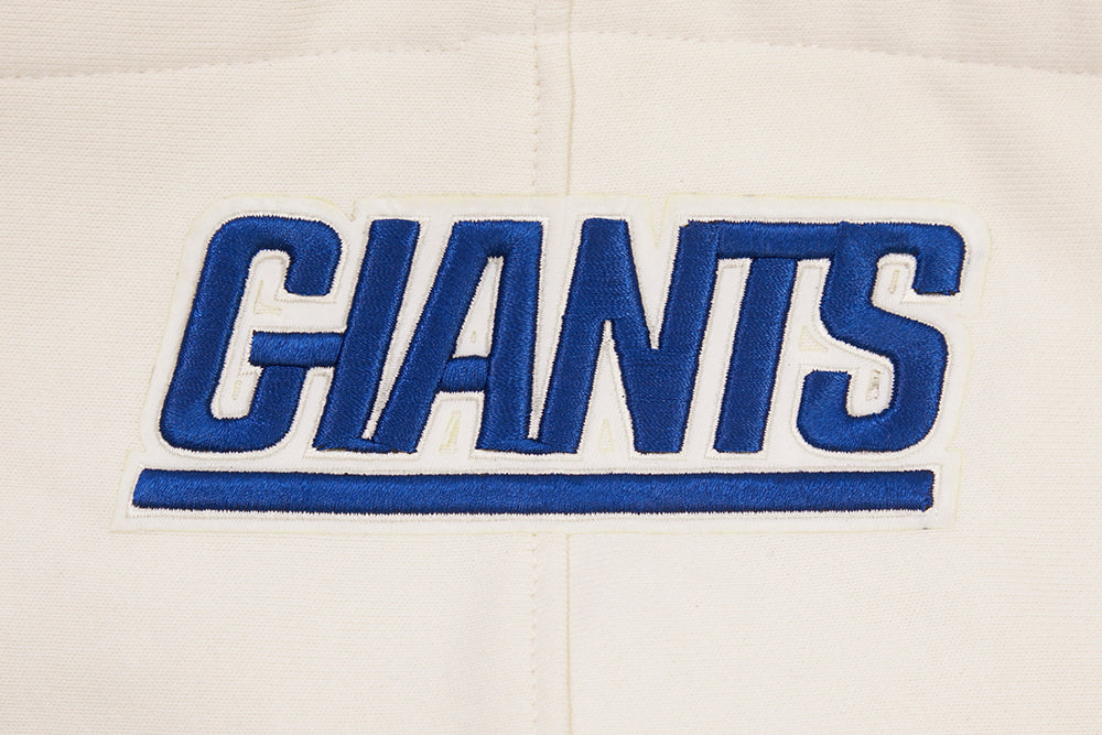 NFL NEW YORK GIANTS RETRO CLASSIC MEN'S PULLOVER HOODIE (EGGSHELL/DODGER BLUE)