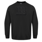 NFL NEW YORK GIANTS NEUTRAL CHANDAIL À COL ROND EN MOLLETON À ÉPAULES TOMBANTES (NOIR)
