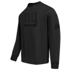 NFL NEW YORK GIANTS NEUTRAL CHANDAIL À COL ROND EN MOLLETON À ÉPAULES TOMBANTES (NOIR)