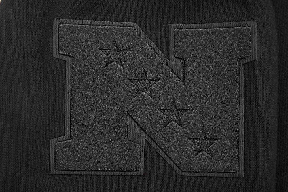 NFL NEW YORK GIANTS NEUTRAL CHANDAIL À COL ROND EN MOLLETON À ÉPAULES TOMBANTES (NOIR)
