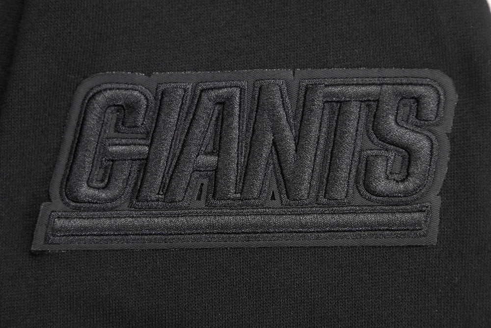 NFL NEW YORK GIANTS NEUTRAL CHANDAIL À COL ROND EN MOLLETON À ÉPAULES TOMBANTES (NOIR)