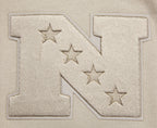 NFL NEW YORK GIANTS NEUTRAL DROP SHOULDER FLEECE PULLOVER HOODIE (TAUPE)