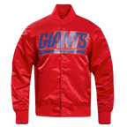 NFL NEW YORK GIANTS BLOUSON EN SATIN À GRAND LOGO POUR HOMME (ROUGE)