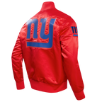 NFL NEW YORK GIANTS BLOUSON EN SATIN À GRAND LOGO POUR HOMME (ROUGE)