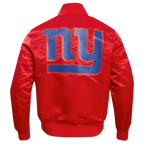 NFL NEW YORK GIANTS BLOUSON EN SATIN À GRAND LOGO POUR HOMME (ROUGE)