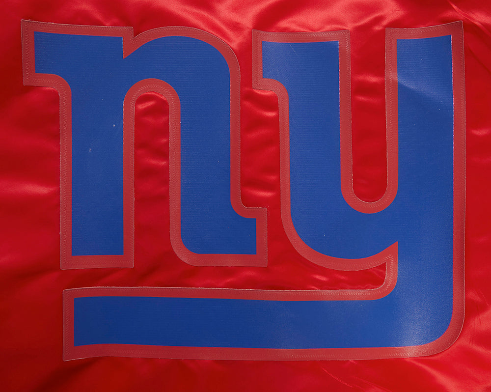 NFL NEW YORK GIANTS BLOUSON EN SATIN À GRAND LOGO POUR HOMME (ROUGE)