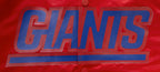 NFL NEW YORK GIANTS BLOUSON EN SATIN À GRAND LOGO POUR HOMME (ROUGE)